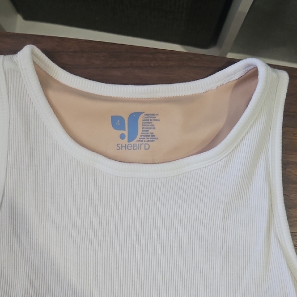 Shebird Aspen Fitted White Sleeveless Tank Top - Picture 7 of 7